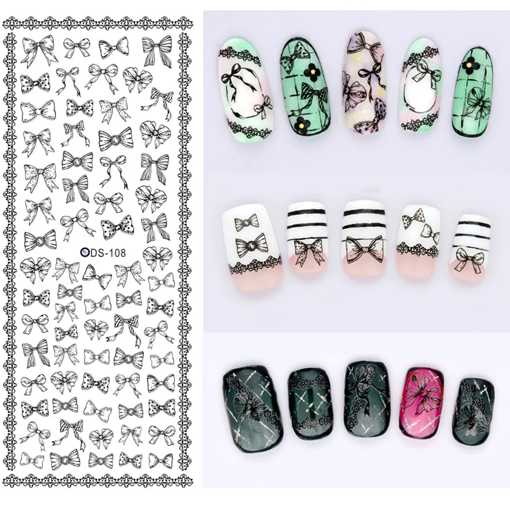 

1 Sheet Fashion Nails Art Stikers Water Transfer Decals For Nails Tips Beauty DS-108