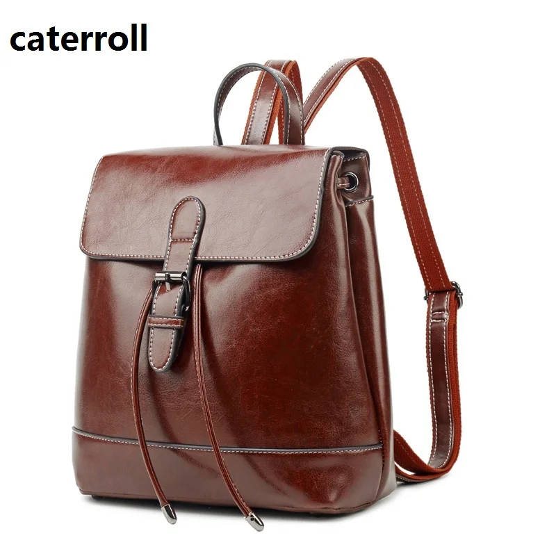 

backpack women leather genuine ladies travel bags vintage school bags for girls shoulder bag waterproof cow leather bagpack