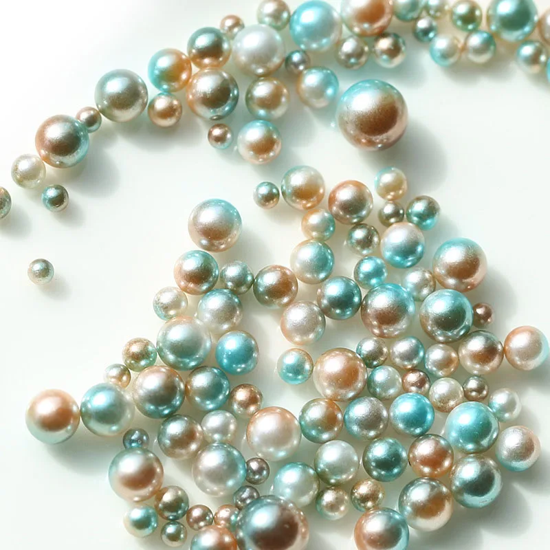 

Mix Rainbow Color Round Imitation Pearl Beads No Hole Loose Beads DIY Craft Making for Women LXY9 JY18