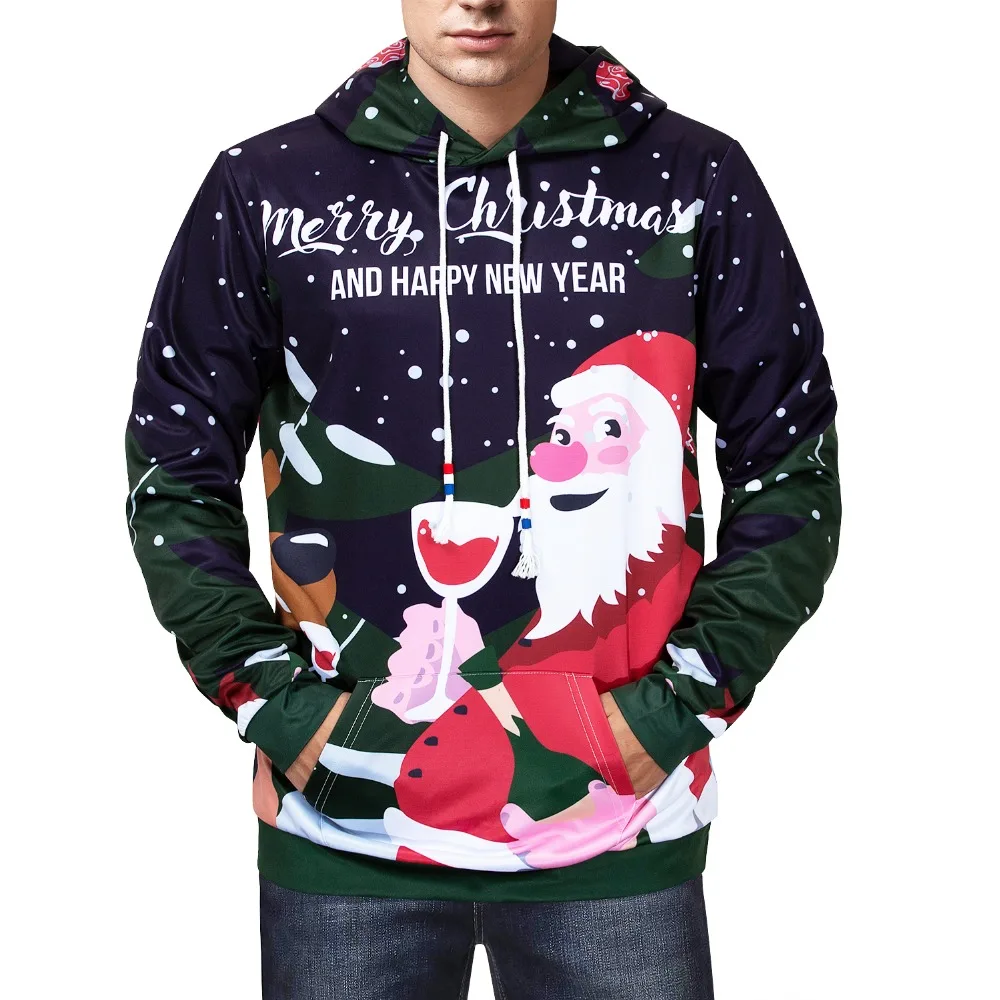 Merry Christmas Santa Claus Men Women Exercise Sweaters