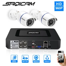 Saqicam 4CH 1080N DVR комплект 2 шт AHD 960P CCTV камера система безопасности Открытый ИК ночного видения комплект видеонаблюдения ABS пластик