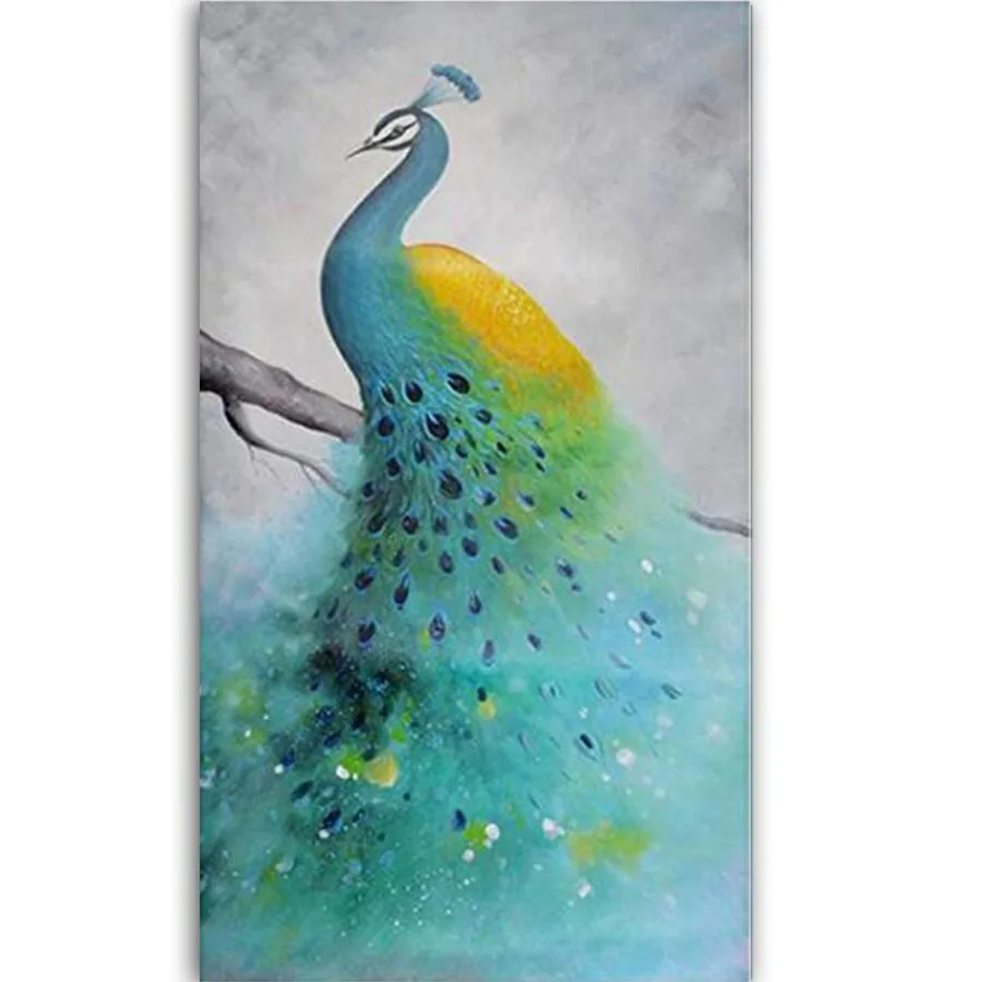 

5d,DIY Diamond Embroidery,Round Diamond Peacock blue vertical Full square, rhinestone Diamond painting cross stitch,needlework