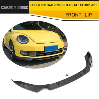 

Carbon Fiber Auto Front Bumper Lip Chin for Volkswagen Beetle 2 Door 2012-2016 FRP Black/carbon fiber