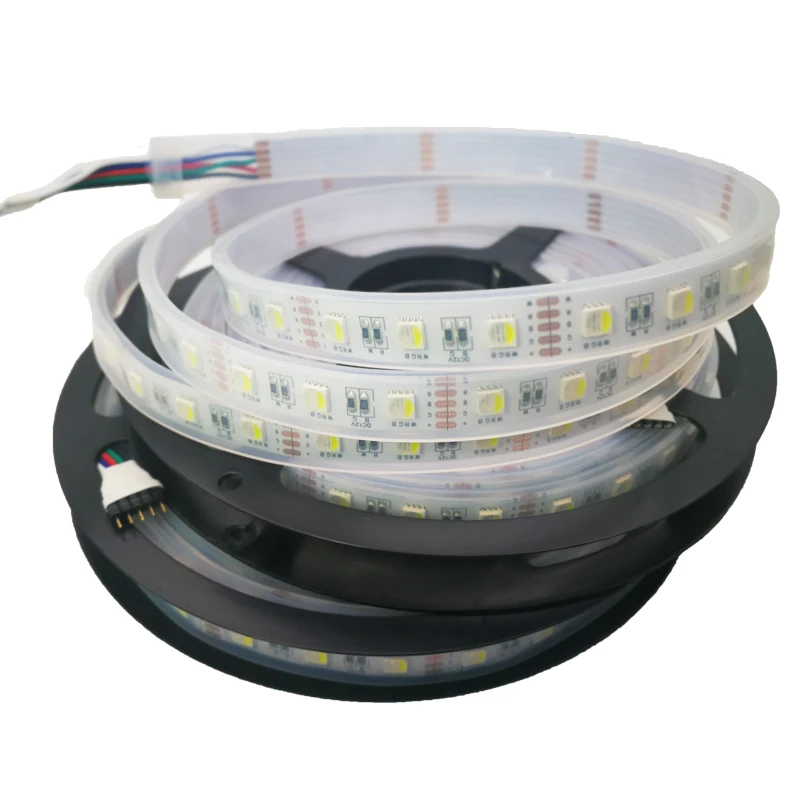 Светодиодный RGBW RGBWW полоса постоянного тока 12 В 5050 smd 5 м/рулон 60 бусин на метр RGB+ белый/теплый белый светодиодный ленточный светильник для домашнего использования