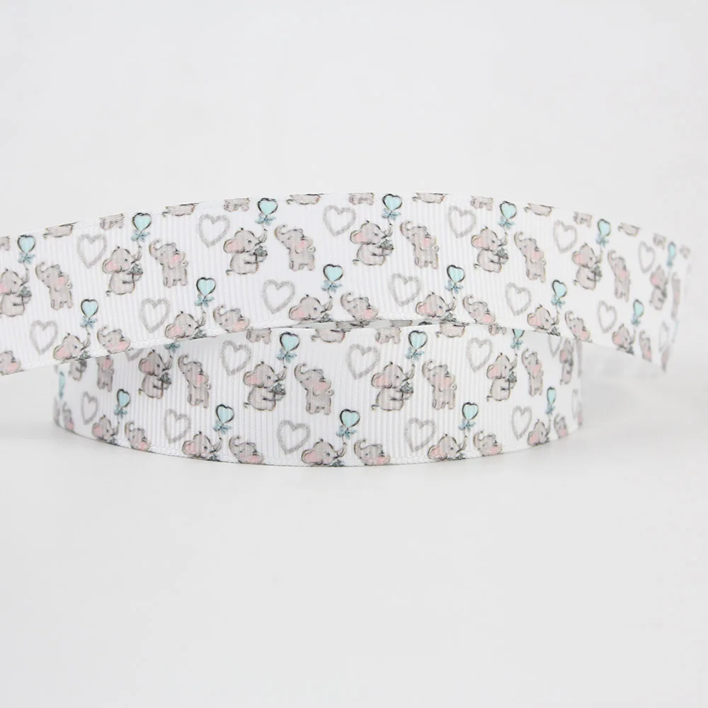 lovely elephant printed grosgrain ribbon (1)