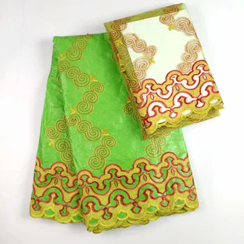 

High Quality bazin riche getzner embroidery cotton 2019 new guinea brocade african lace fabric 7 yards bazin riche getzner B291