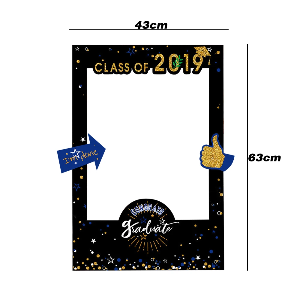 Hoomall 1 шт черный Выпускной блеск фото стенд реквизит рамка класс 2019 выпускные