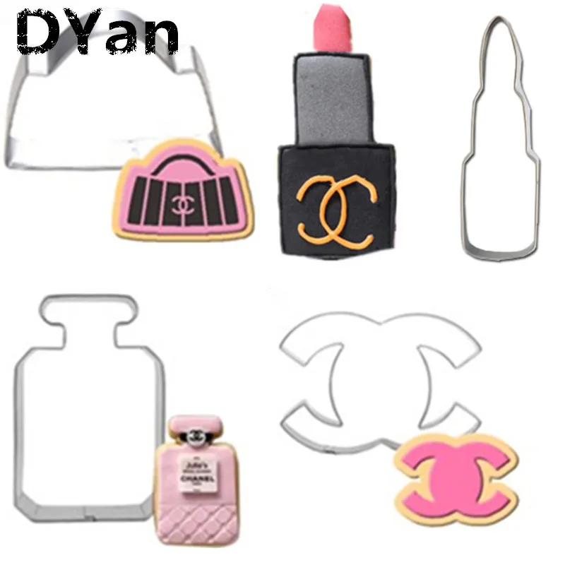 

Perfume Bag Lipstick Biscuit Cutting Die Stainless Steel Cookie Mould Three-Dimensional Cookie Mould A1233-A1236