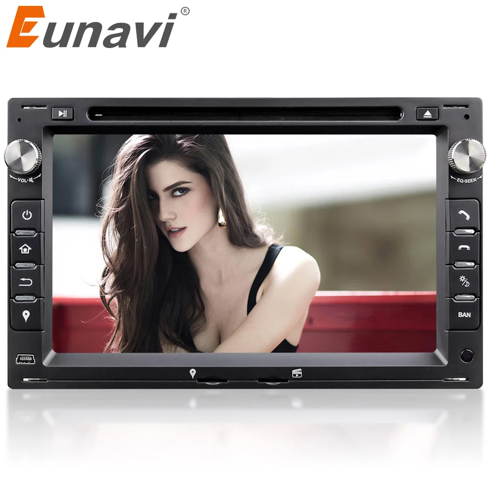 Автомобильный DVD плеер Eunavi 2din с GPS навигацией для VW Transporter T5 PASSAT B5 Golf 4 Polo Bora Jetta Sharan