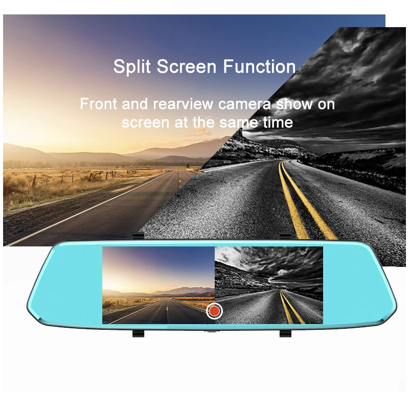 XPX ZX819 камера заднего вида Dash cam 7 дюймов зеркало Full HD 1080P 170 градусов для машины Mirrir