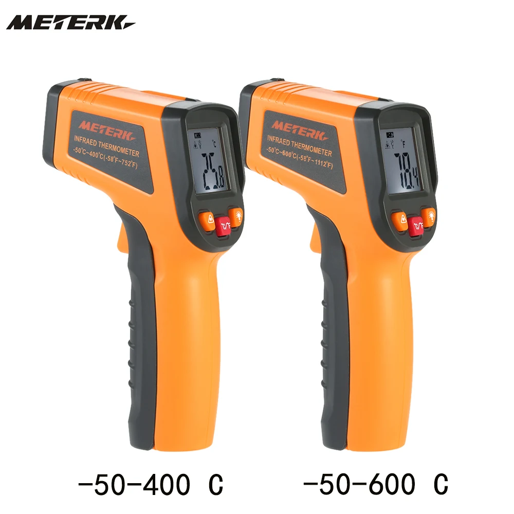 

Meterk Digital LCD Non-contact IR Infrared Thermometer Temperature Measurement Pyrometer -50~400C/ -50~600C optional