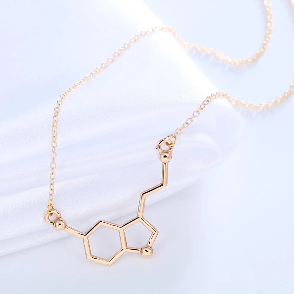 Cxwind новая молекула серотонина химическое ожерелье уникальная подвеска-ожерелье минималистичные молекулы 5-ht ювелирные изделия подарок для девушек