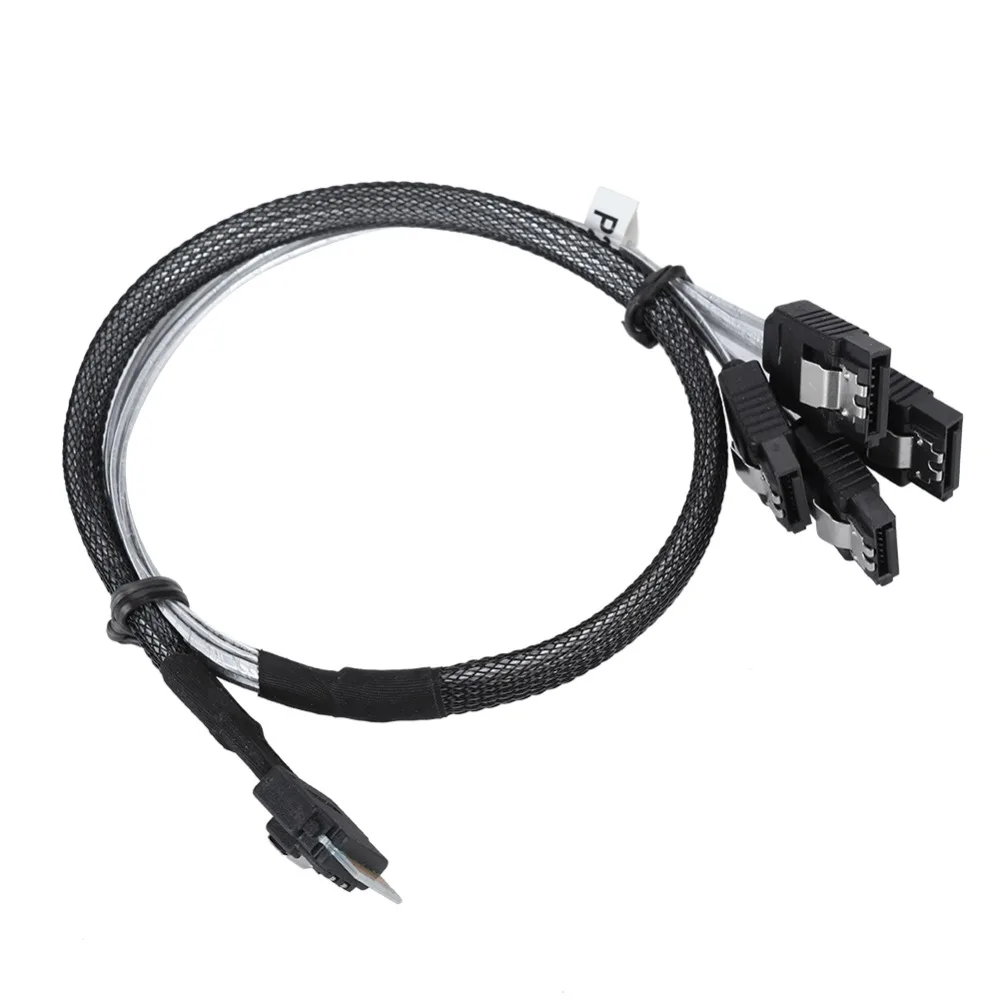 Cabledeconn Mini SAS38P SFF-8654 до 4 SATA данных быстрая синхронизация кабель передачи 0,5 м