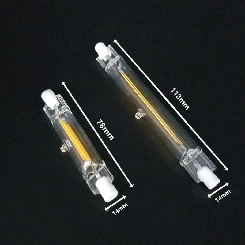 СВЕТОДИОДНЫЙ R7S стеклянная трубка 118 мм 78 мм затемнение вместо галогенной cob лампы 110 В/220 В энергосберегающий мощный R7S светодиодный светильник