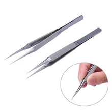 Precision Stainless Steel Fly Line Tweezers For iPhone Motherboard Repair Phone Clip 0.02mm Jumper Line