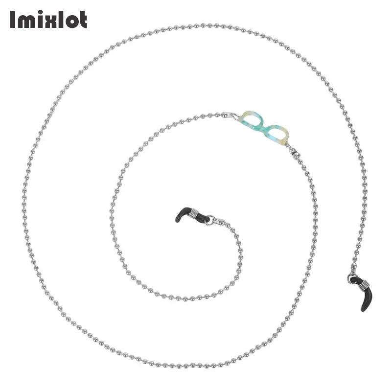 Маленькие очки, дизайнерские, золотые, серебряные, солнечные очки с цепочкой, очки для чтения из бисера, цепочка для очков, держатель шнура, ремешок на шею
