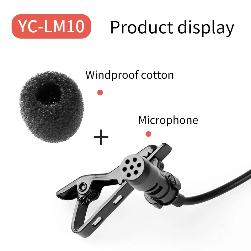 Lavalier Audio Video Microphone Clip-On Condenser Mic Recorder For 3.5mm Lightning phone iPhone Xiaomi Camera VS BOYA LM10