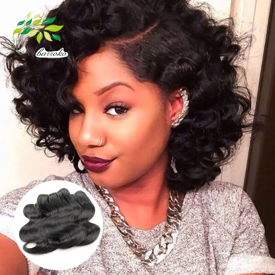 2016 Fashionable Cheap Brazilian Short Body Wave Weaves 6 Pcs Lot