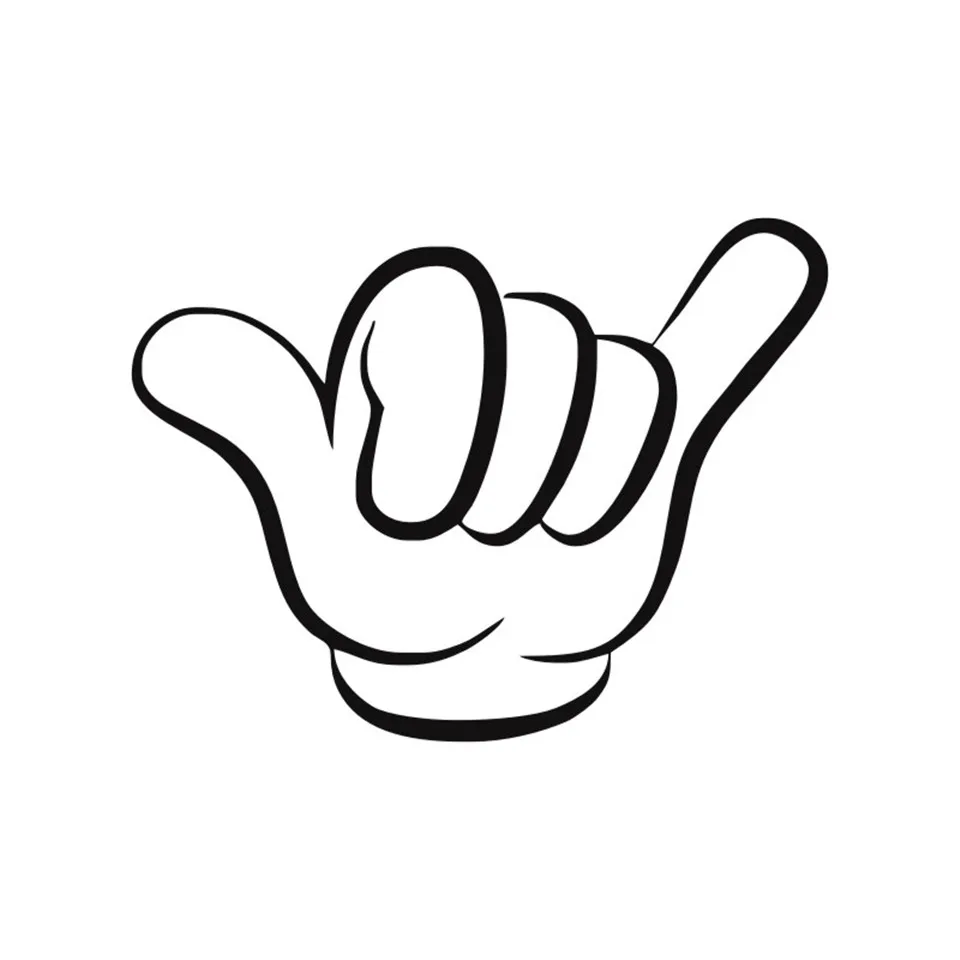 Cunymagos Hanging Shaka Hand Funny Car Sticker Vinyl Motorcycle Decals Car Styling  10cm  7 (1)