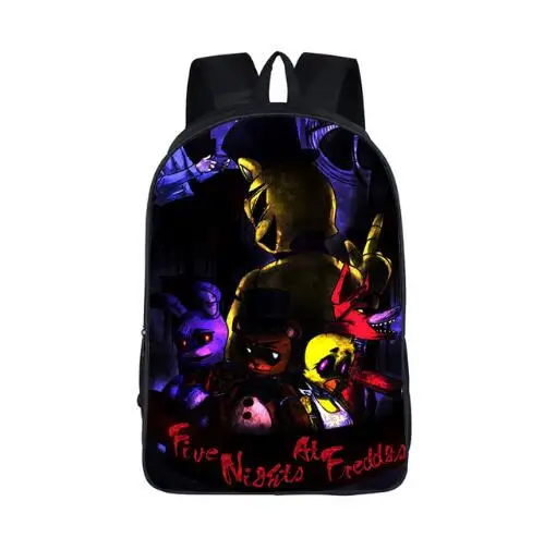 Freddy школьные сумки для детей с героями мультфильмов Five Nights At Freddys Школьные сумки детские подростковые Мальчики Девочки Рюкзак детская раскраска сумка - Цвет: photo color