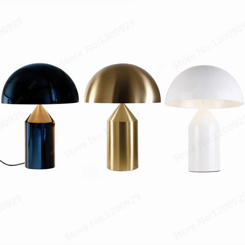

Retro Modern Metal Mushroom Desk Study Light Italy Designer Table Lamp for Bedroom Iron LED Decorative Book Light Living Room