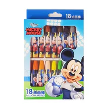 18/24 разные цвета мультфильм Микки Минни карандаш для мальчиков и девочек Дисней нетоксичный пастельный карандаш для рисования