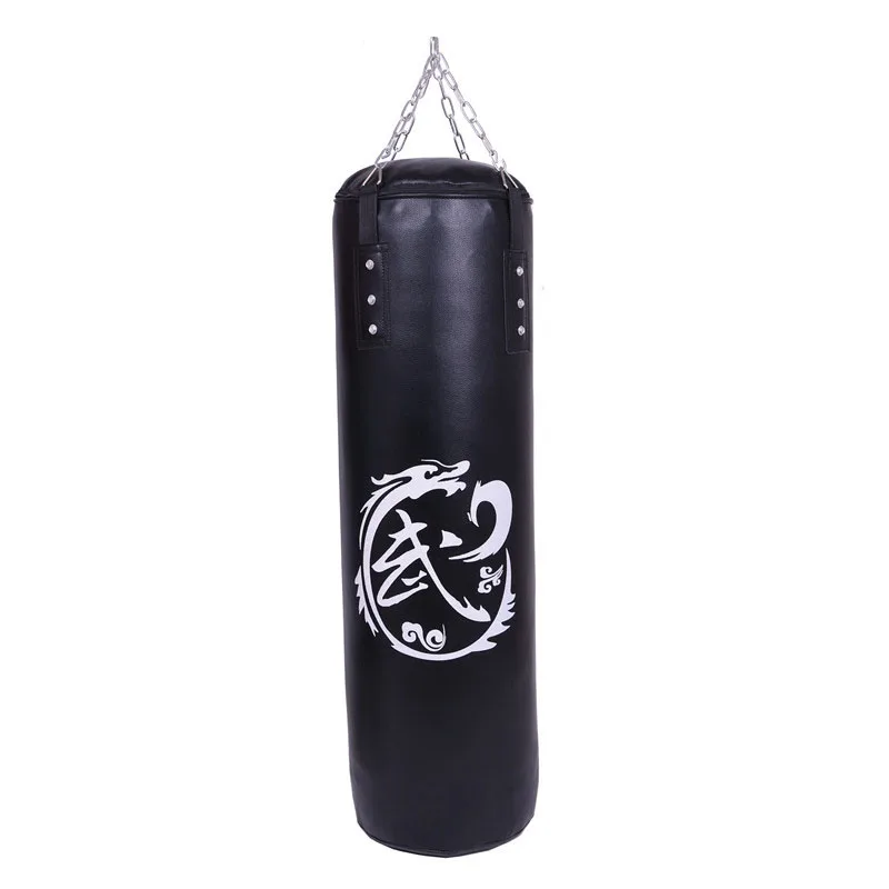 Пробивая сумка пустая ядро для взрослых Спорт спарринг бокс тренажерный зал тренировочные упражнения инструмент боксерские мешки с песком - Цвет: Black 60cm