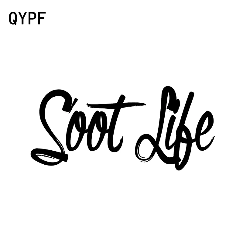 

QYPF 13CM*6CM Personality Vinyl Car Sticker Soot Life Decal Black Silver Decor Accessories C15-3088