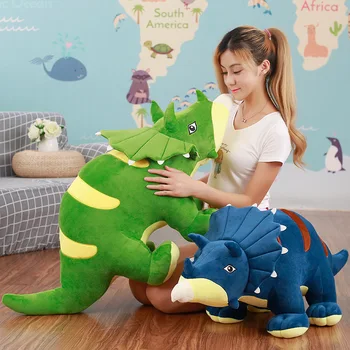 

Blue Soft Toys Plush Dinosaur Triceratops Stuffed Animal Small Presents Brinquedo Menina Stuffed Dolls Speelgoed Pillow For Kids