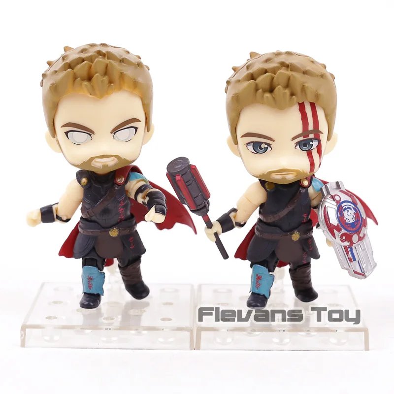 Цена Marvel Мстители Бесконечная война Тор Odinson версии Nendoroid куклы ПВХ Фигурки игрушки 2 шт. компл.