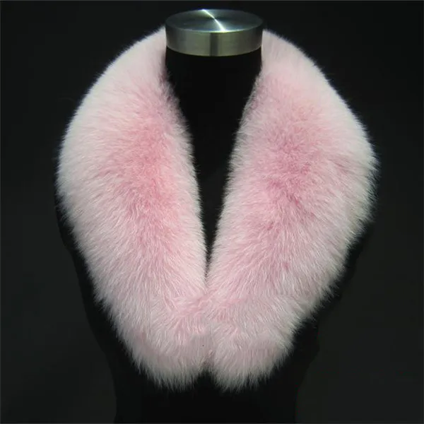 Натуральный цвет енотовая лисица натуральный меховой воротник шарф из натурального меха шарфы больших размеров шаль для шеи теплый шарф с несколькими цветами M7 - Цвет: Pink