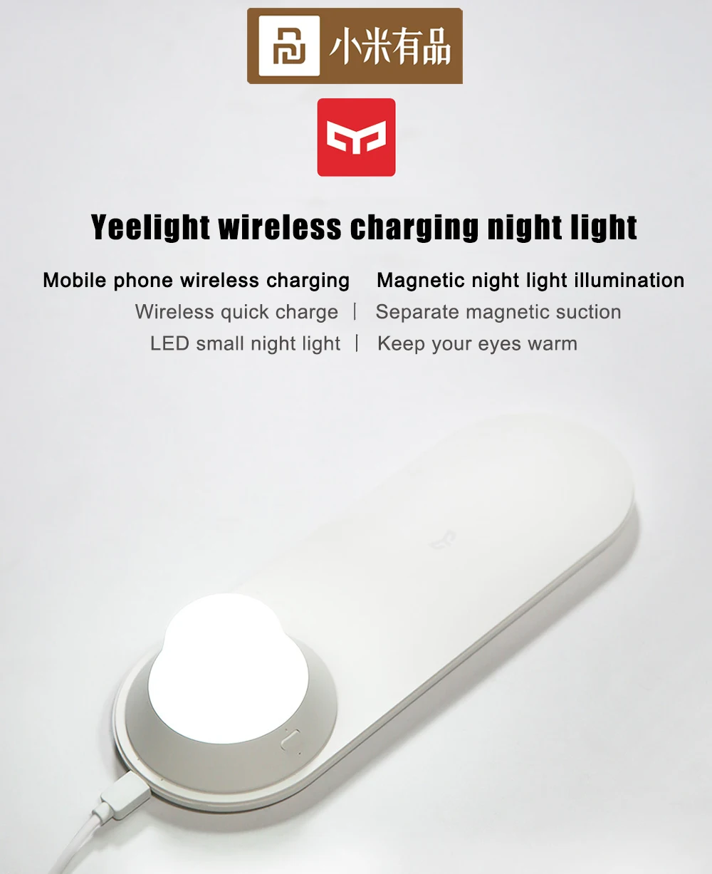 Original Xiaomi LED lights wireless charger Fast Charge for iPhone Samsung Nokia Google Sony Wireless phone Quick charge base