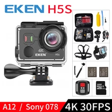 EKEN h5s A12 ультра 4 К 30fps Wi-Fi действие Камера 30 м Водонепроницаемый 1080 P Go EIS стабилизации изображения Ambarella 12MP PRO Спорт Cam
