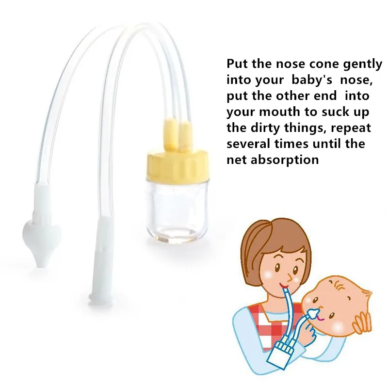 1X Baby Nasal Aspirator Nose Vacuum Cleaner Soft Suction Professional