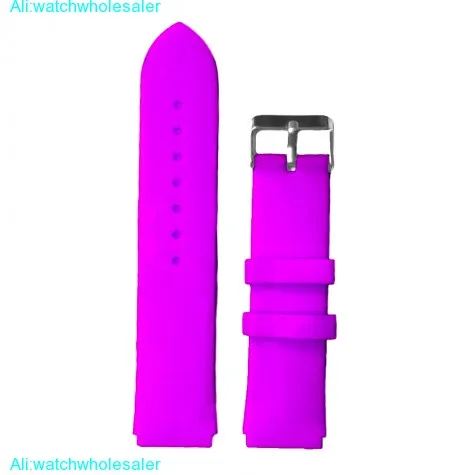 22mm New Fancy Purple Silicone Jelly Rubber Ladies Watch Band Straps WB1061N22JB