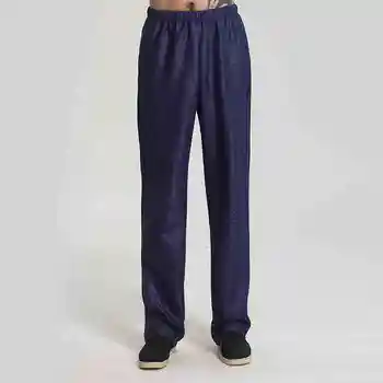 

Navy Blue Chinese Men's Tai Chi Kung Fu Pants Hot Sale Classic Cotton Linen Trousers Pleated Pant Size M L XL XXL XXXL MP013