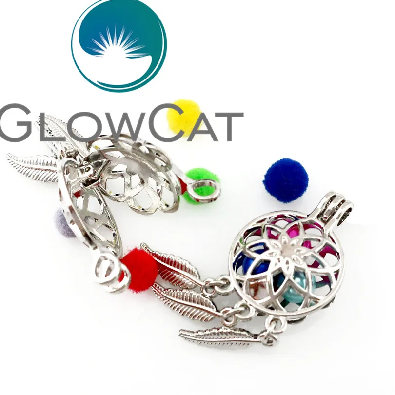 Лотос Ловец снов GLOWCAT 10x K678 бусины с кисточками клетка медальон подвеска диффузор