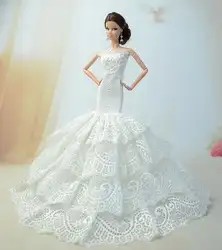 Чехол для Барби платье принцессы Барби белая юбка аксессуары для куклы Барби комплект одежды свадебное платье и acces вечернее платье