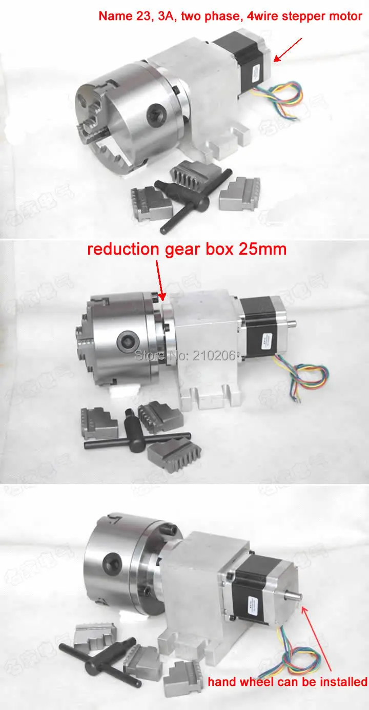 ЧПУ 4th оси с Беспрерывное гармонический привод редукционная коробка передач 100:1, для станка с ЧПУ маршрутизатор 4 кулачковый патрон 100 мм+ Задняя бабка