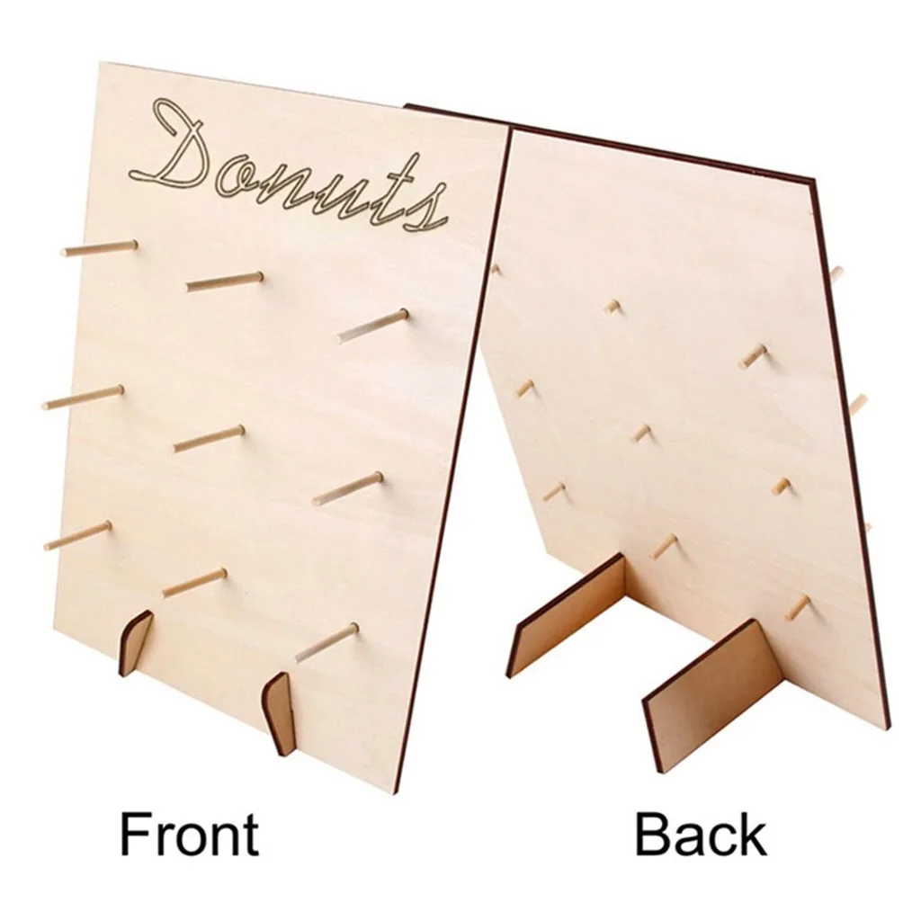 Деревянный пончик настенный стенд конфеты Сладкая корзина для дня рождения свадьбы партии Декор пончик рамки праздничные вечерние забавное украшение