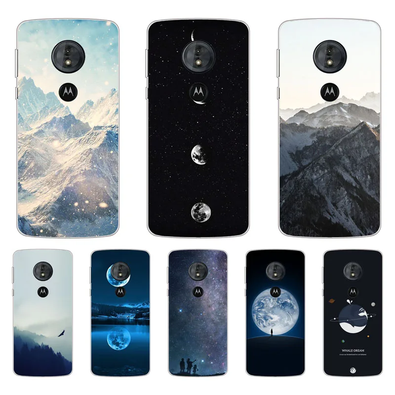 Чехол для Motorola Moto G7 play силиконовая Мягкая задняя крышка из ТПУ с пейзажем