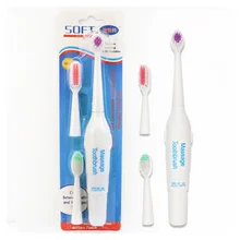 Взрослая заряжаемый Вибрационный электрическая массажная зубная щетка с 3 щеточными головками