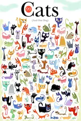 99 кошки деревянные головоломки 1000 шт. ersion бумаги пазл белый карты взрослых детские развивающие игрушки