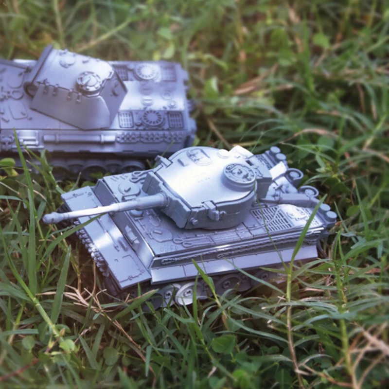 Немецкий Солдат Второй мировой войны Тигр пантера DIY 4D Assembe части 1/72 Танк модель набор игрушек