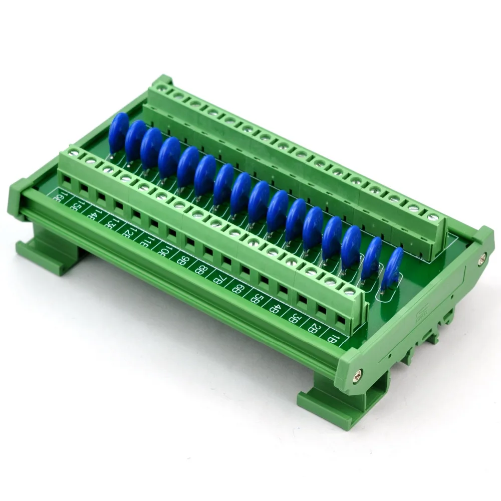 

16 Channels Individual DIN Rail 150V SIOV Varistor Surge Protection SPD Module.