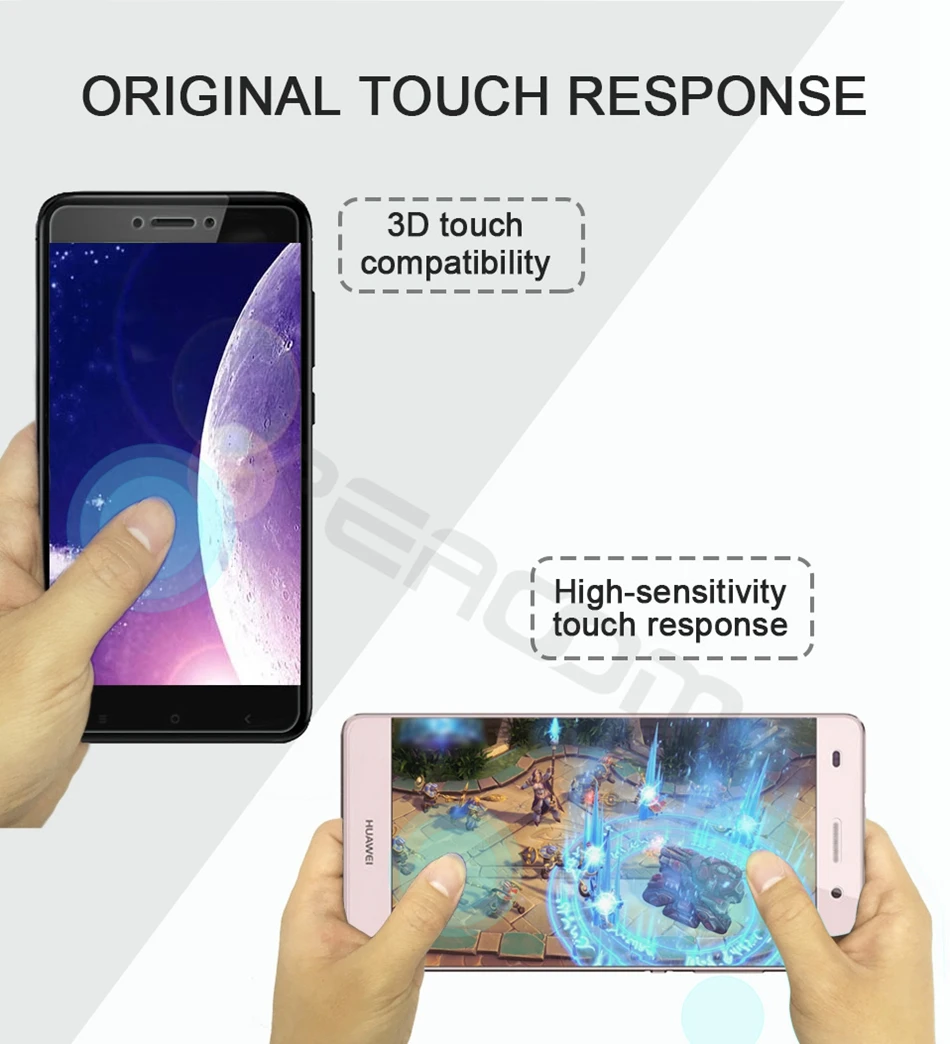 REAOOM 9H 2.5D Tempered Glass for Huawei Honor 8C Glass Display Flim Curved Edge Glass for Huawei Honor 8C Screen Protector Film (6)