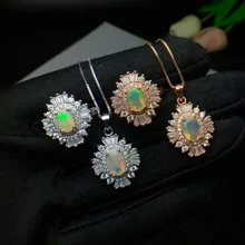 Shilovem Серебро 925 пробы натуральный Опал Подвески ожерелье кольца классические ювелирные изделия завод опт ctz68j57ago