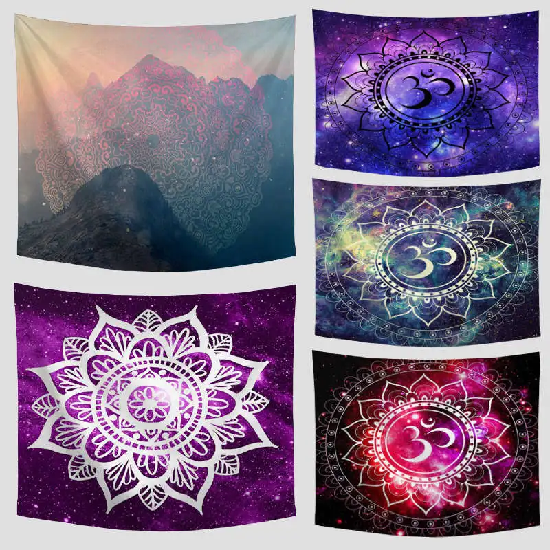 

Beautiful Bohemian Style Geometric Print Tapestry Colorful Rhombus Polygonal Patterns Family Wall Sheets Tablecloth Decoration
