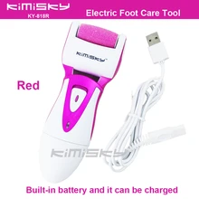 Red USB smooth strong electric pedicure tool / rechargeable waterproof Foot Care Tool +1pcs For scholls funcdion roller heads