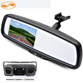 

Car Parking Assistance Combo 4.3" TFT Mirror Monitor with Bracket + 3in1 Sensors and LEDs on Rearview Camera